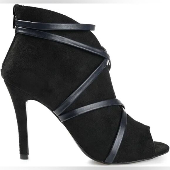 Journee Collection Women's Samara Stiletto Peep Toe Booties - Picture 1 of 3